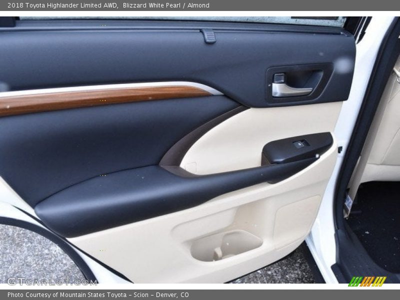 Blizzard White Pearl / Almond 2018 Toyota Highlander Limited AWD