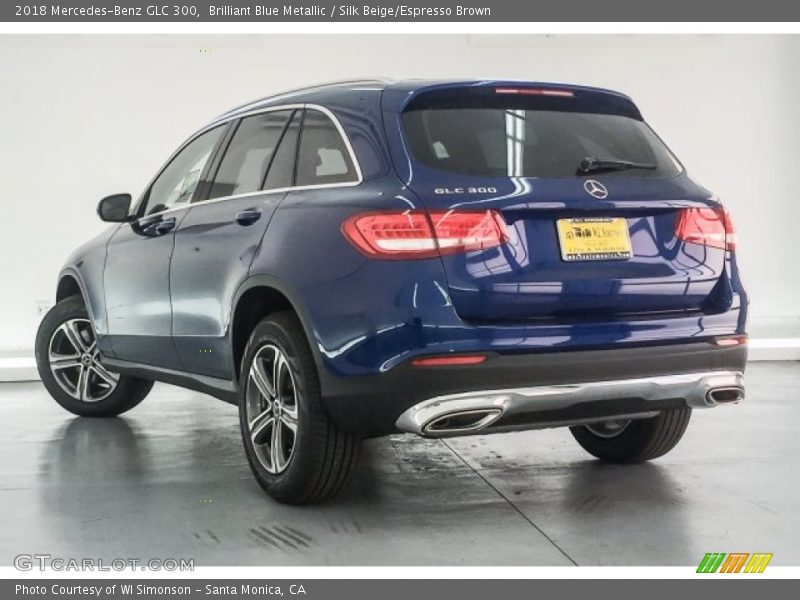 Brilliant Blue Metallic / Silk Beige/Espresso Brown 2018 Mercedes-Benz GLC 300