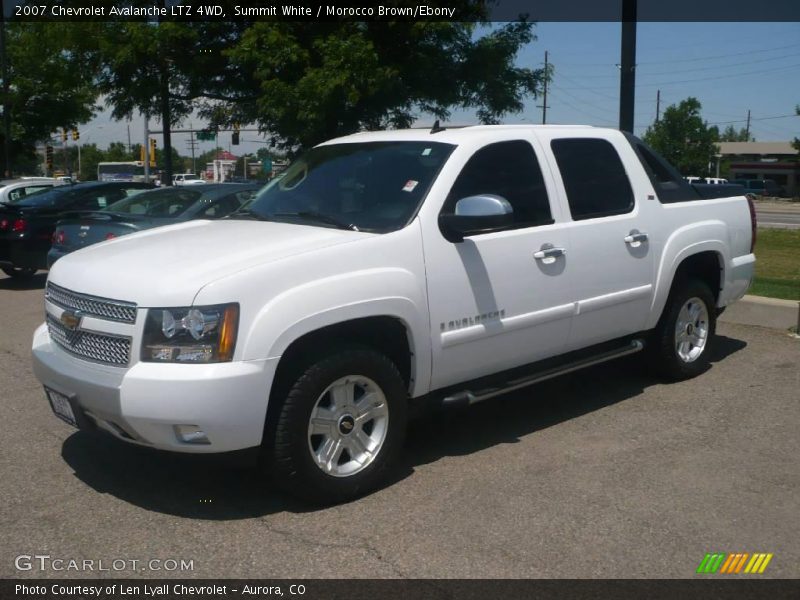 Summit White / Morocco Brown/Ebony 2007 Chevrolet Avalanche LTZ 4WD