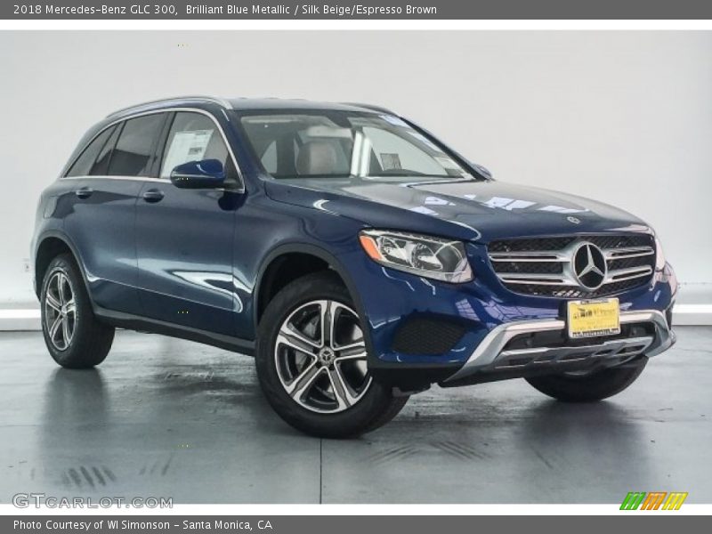 Brilliant Blue Metallic / Silk Beige/Espresso Brown 2018 Mercedes-Benz GLC 300