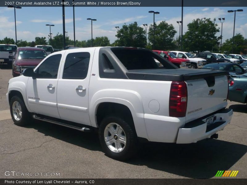 Summit White / Morocco Brown/Ebony 2007 Chevrolet Avalanche LTZ 4WD