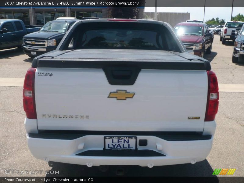 Summit White / Morocco Brown/Ebony 2007 Chevrolet Avalanche LTZ 4WD