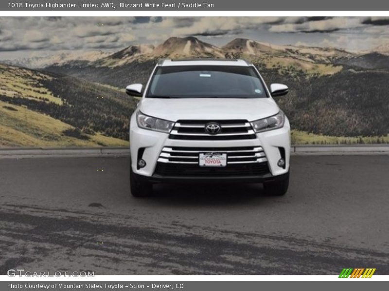 Blizzard White Pearl / Saddle Tan 2018 Toyota Highlander Limited AWD