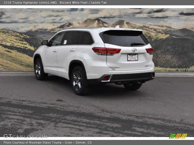Blizzard White Pearl / Saddle Tan 2018 Toyota Highlander Limited AWD