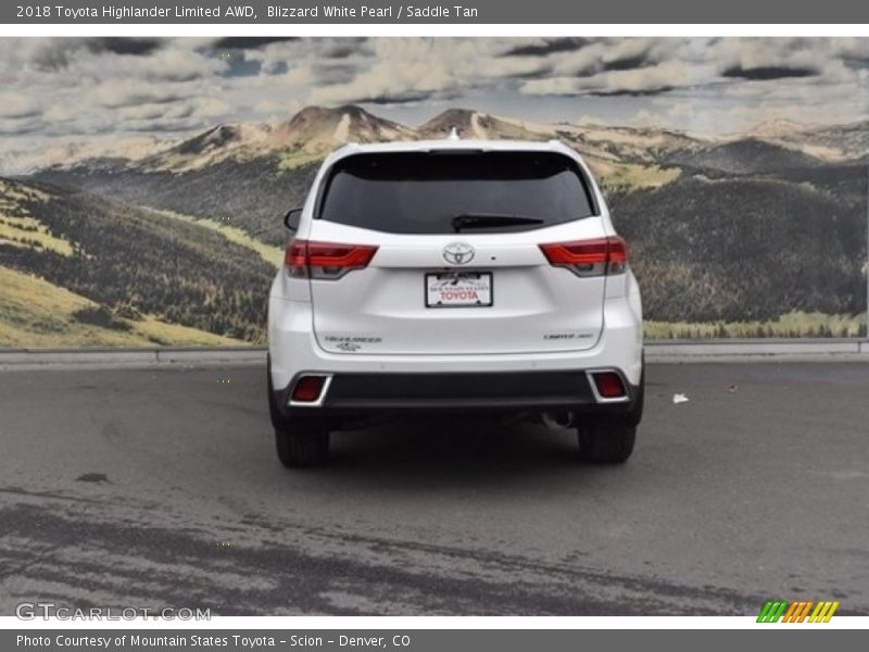 Blizzard White Pearl / Saddle Tan 2018 Toyota Highlander Limited AWD