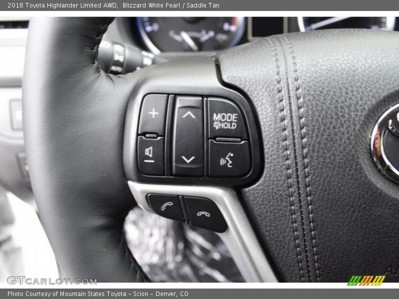 Blizzard White Pearl / Saddle Tan 2018 Toyota Highlander Limited AWD