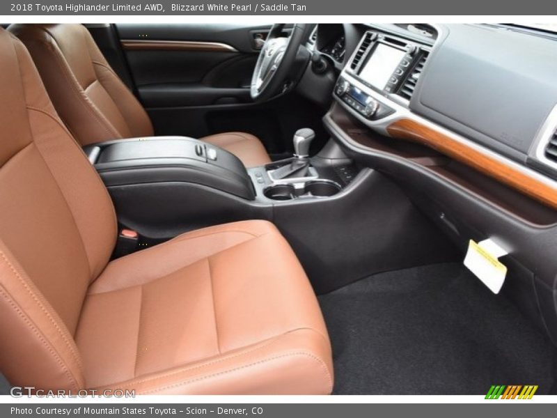 Blizzard White Pearl / Saddle Tan 2018 Toyota Highlander Limited AWD