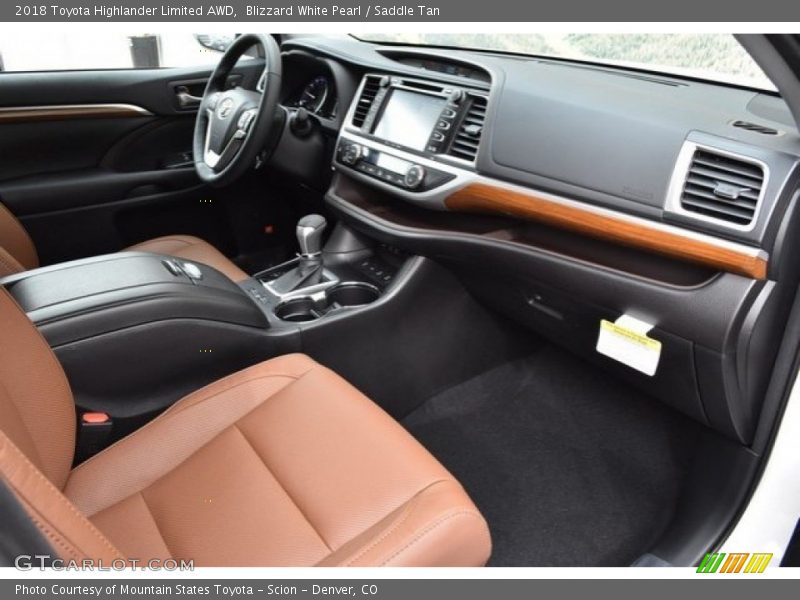 Blizzard White Pearl / Saddle Tan 2018 Toyota Highlander Limited AWD