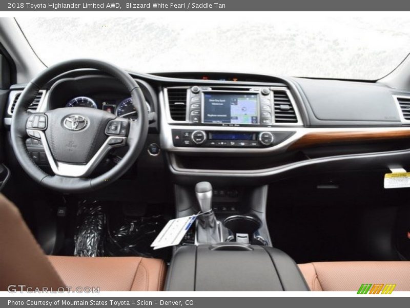 Blizzard White Pearl / Saddle Tan 2018 Toyota Highlander Limited AWD