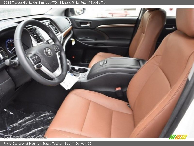 Blizzard White Pearl / Saddle Tan 2018 Toyota Highlander Limited AWD