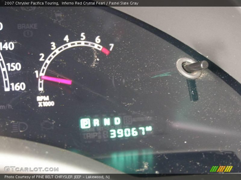 Inferno Red Crystal Pearl / Pastel Slate Gray 2007 Chrysler Pacifica Touring