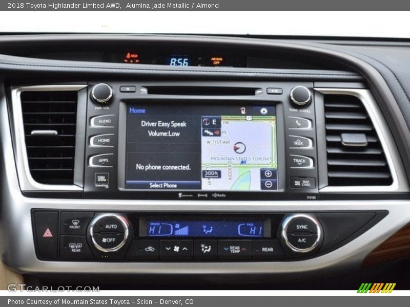 Alumina Jade Metallic / Almond 2018 Toyota Highlander Limited AWD