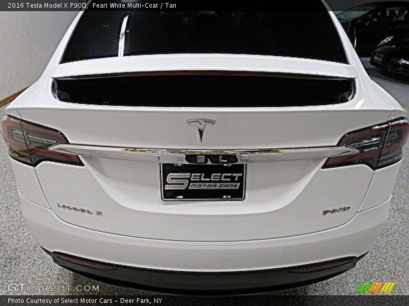 Pearl White Multi-Coat / Tan 2016 Tesla Model X P90D