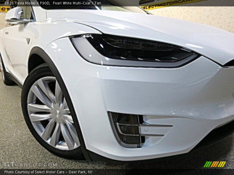 Pearl White Multi-Coat / Tan 2016 Tesla Model X P90D