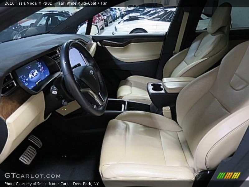 Front Seat of 2016 Model X P90D