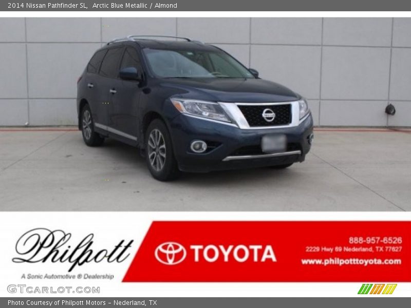 Arctic Blue Metallic / Almond 2014 Nissan Pathfinder SL