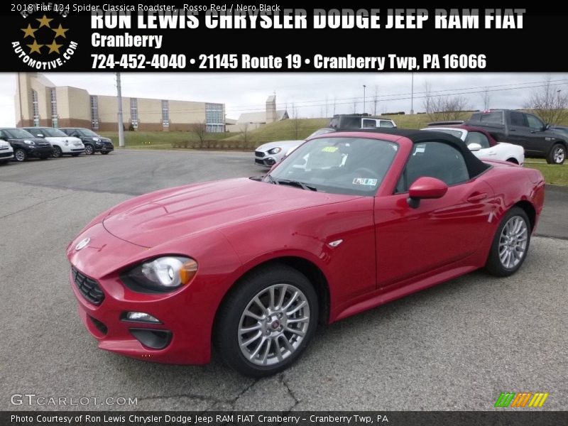 Rosso Red / Nero Black 2018 Fiat 124 Spider Classica Roadster