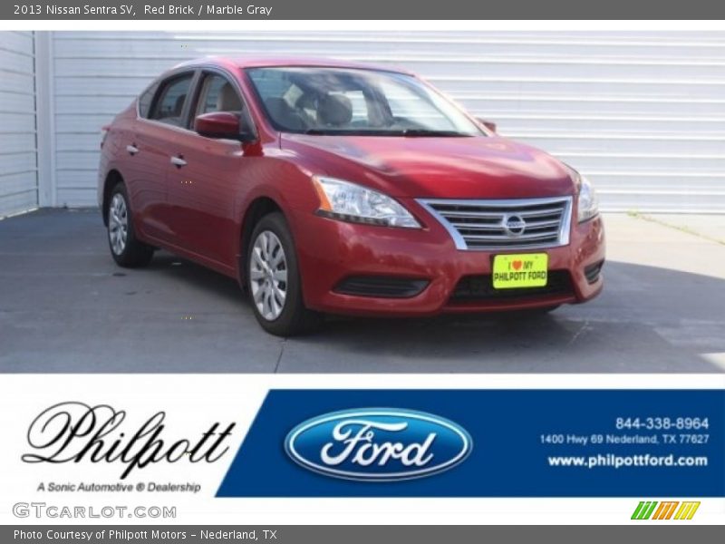 Red Brick / Marble Gray 2013 Nissan Sentra SV