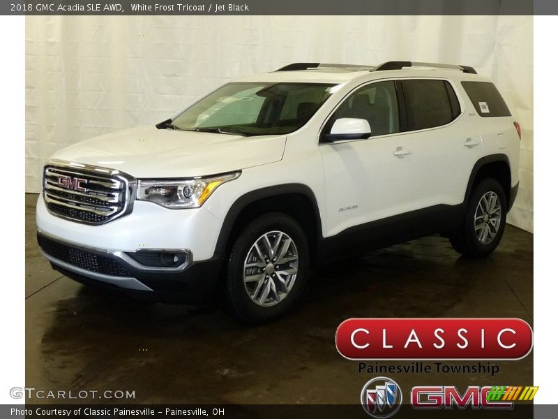 White Frost Tricoat / Jet Black 2018 GMC Acadia SLE AWD