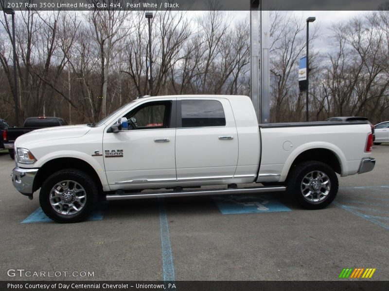 Pearl White / Black 2017 Ram 3500 Limited Mega Cab 4x4