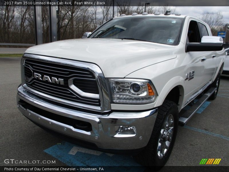 Pearl White / Black 2017 Ram 3500 Limited Mega Cab 4x4