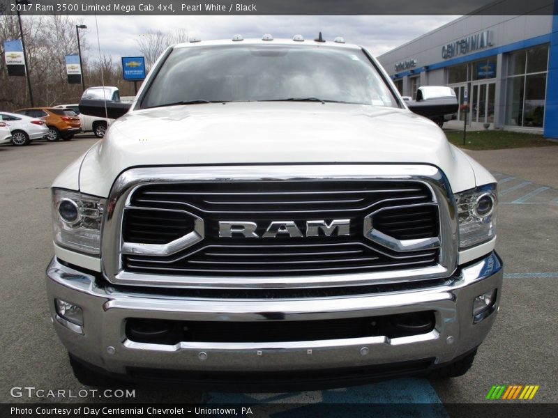 Pearl White / Black 2017 Ram 3500 Limited Mega Cab 4x4