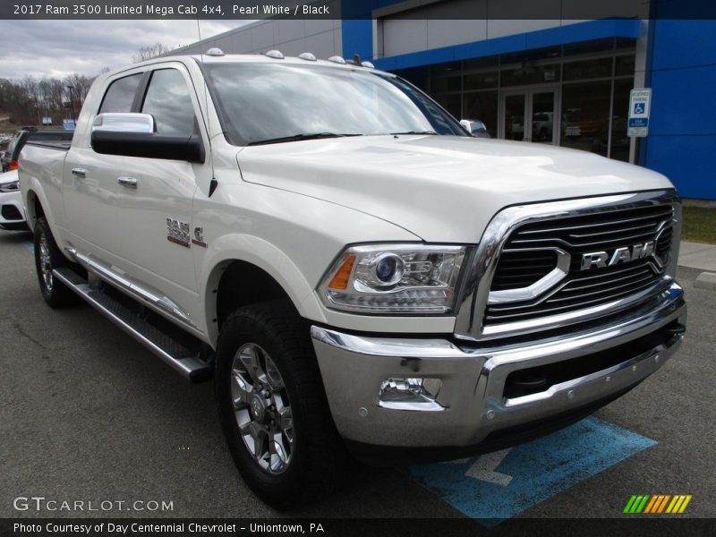 Pearl White / Black 2017 Ram 3500 Limited Mega Cab 4x4