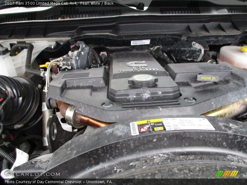 Pearl White / Black 2017 Ram 3500 Limited Mega Cab 4x4