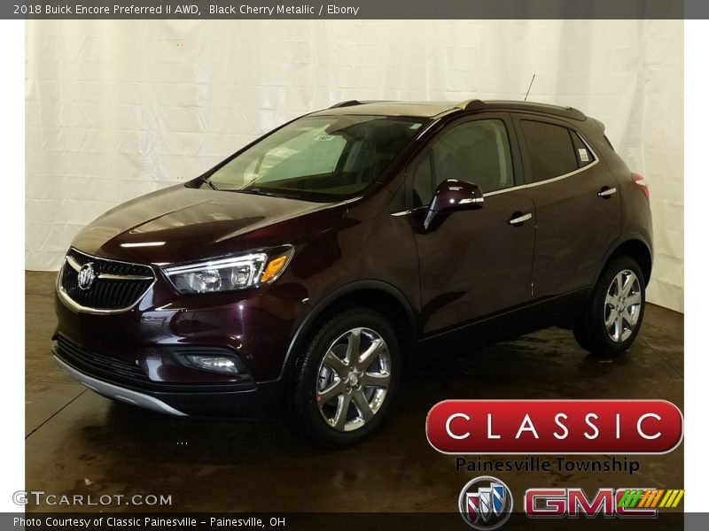 Black Cherry Metallic / Ebony 2018 Buick Encore Preferred II AWD