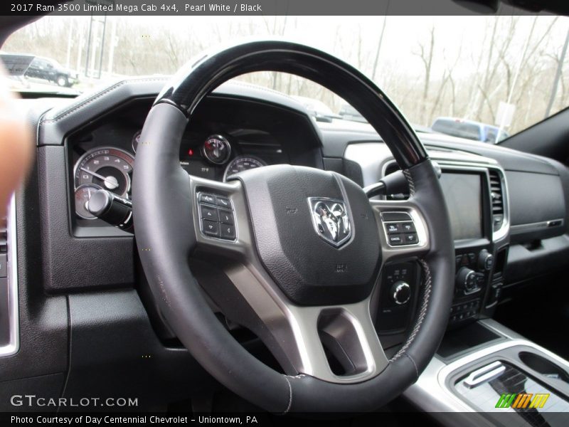Pearl White / Black 2017 Ram 3500 Limited Mega Cab 4x4
