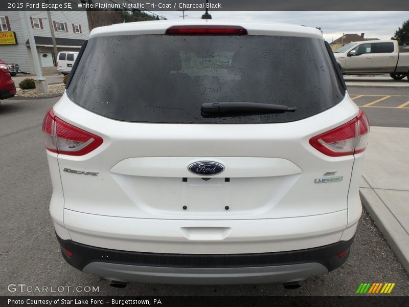 White Platinum Metallic Tri-Coat / Charcoal Black 2015 Ford Escape SE