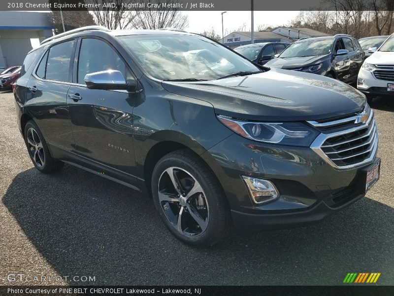 Nightfall Gray Metallic / Jet Black 2018 Chevrolet Equinox Premier AWD