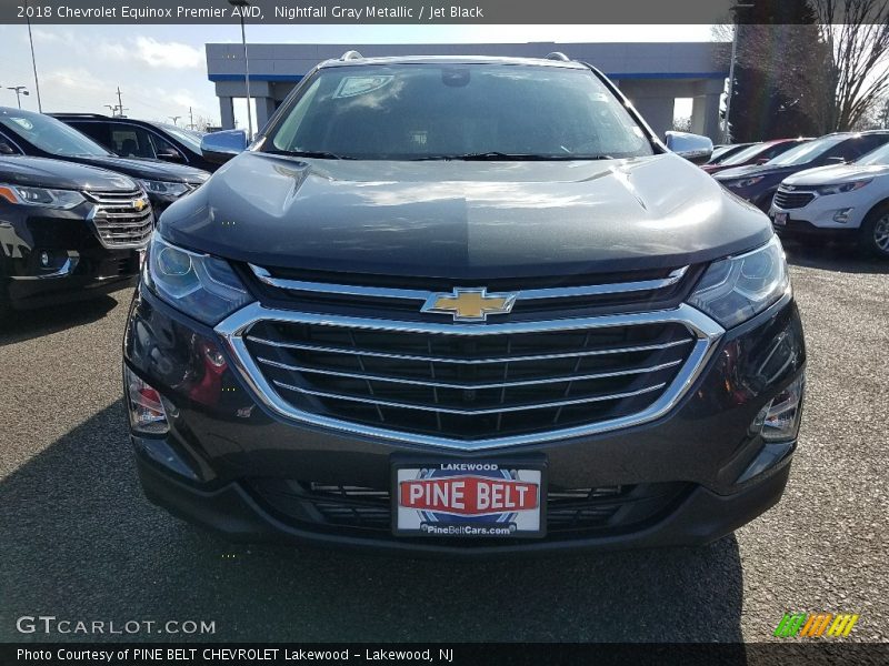 Nightfall Gray Metallic / Jet Black 2018 Chevrolet Equinox Premier AWD