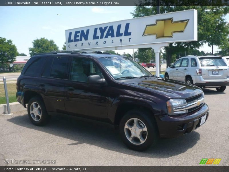 Dark Cherry Metallic / Light Gray 2008 Chevrolet TrailBlazer LS 4x4