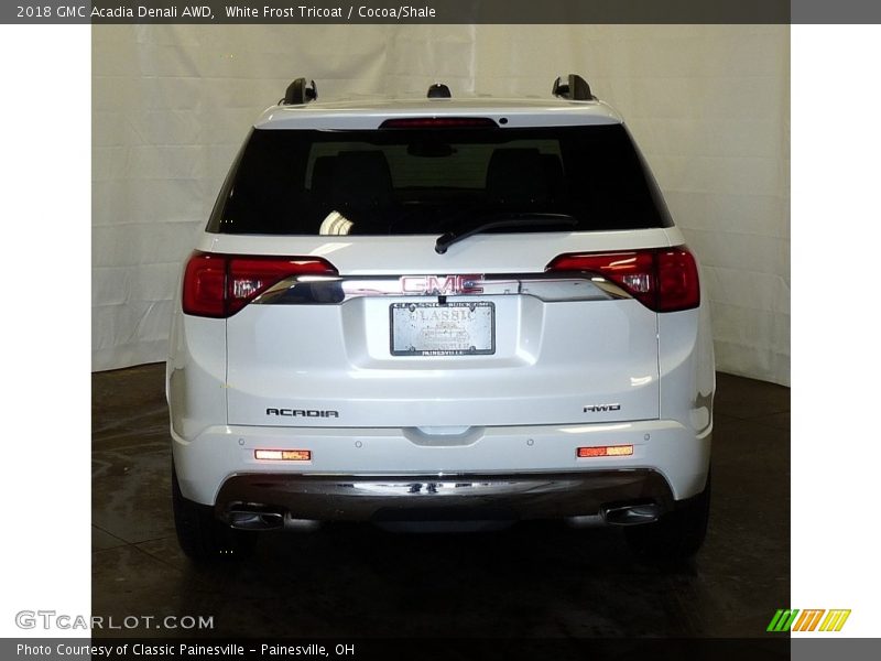 White Frost Tricoat / Cocoa/Shale 2018 GMC Acadia Denali AWD