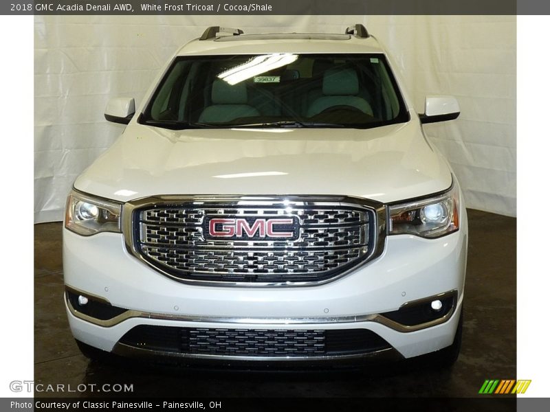 White Frost Tricoat / Cocoa/Shale 2018 GMC Acadia Denali AWD