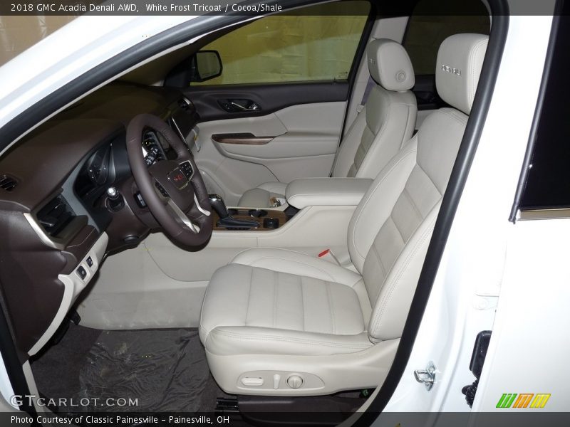 White Frost Tricoat / Cocoa/Shale 2018 GMC Acadia Denali AWD