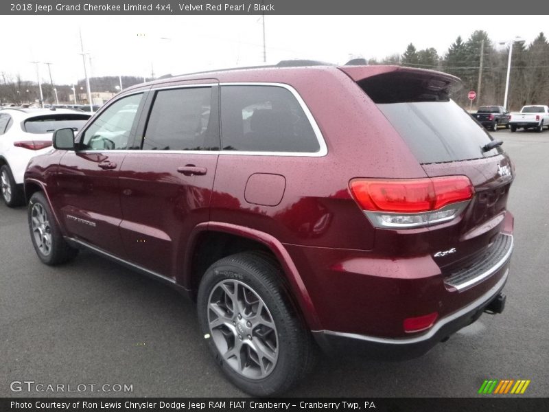 Velvet Red Pearl / Black 2018 Jeep Grand Cherokee Limited 4x4