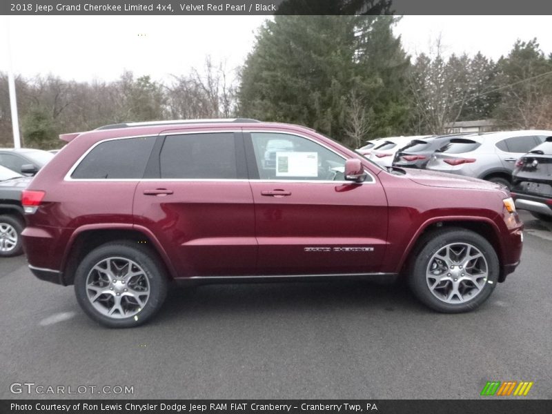 Velvet Red Pearl / Black 2018 Jeep Grand Cherokee Limited 4x4