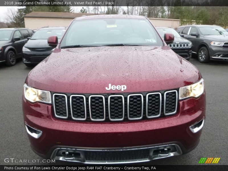 Velvet Red Pearl / Black 2018 Jeep Grand Cherokee Limited 4x4