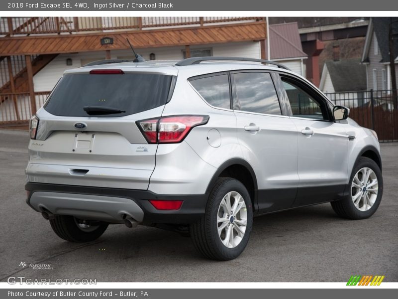 Ingot Silver / Charcoal Black 2018 Ford Escape SEL 4WD