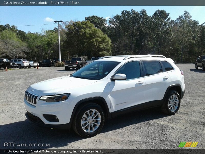 Bright White / Black 2019 Jeep Cherokee Latitude
