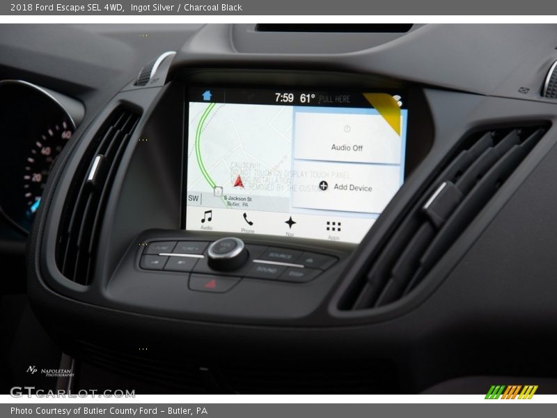 Ingot Silver / Charcoal Black 2018 Ford Escape SEL 4WD