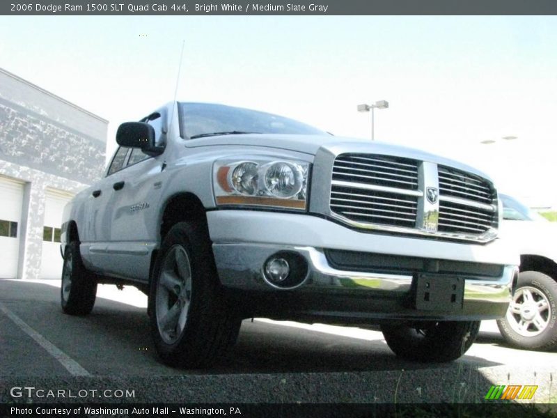 Bright White / Medium Slate Gray 2006 Dodge Ram 1500 SLT Quad Cab 4x4