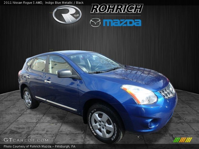 Indigo Blue Metallic / Black 2011 Nissan Rogue S AWD