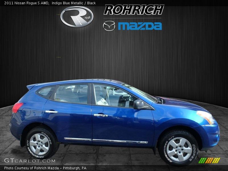 Indigo Blue Metallic / Black 2011 Nissan Rogue S AWD
