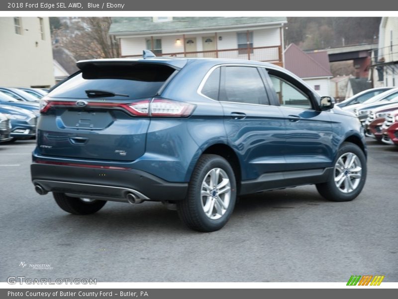 Blue / Ebony 2018 Ford Edge SEL AWD