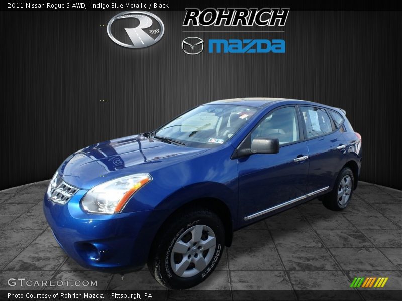 Indigo Blue Metallic / Black 2011 Nissan Rogue S AWD