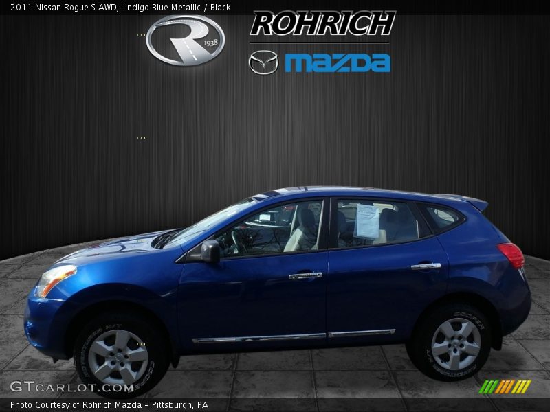 Indigo Blue Metallic / Black 2011 Nissan Rogue S AWD
