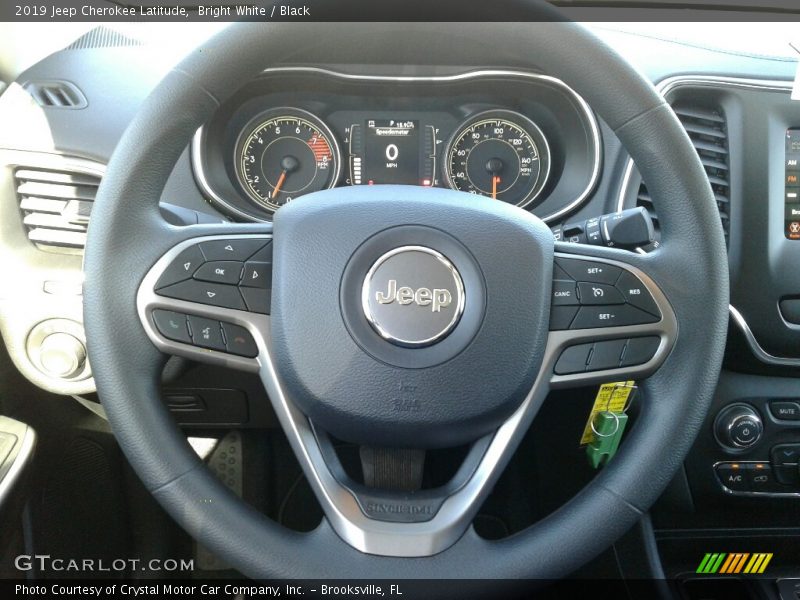 Bright White / Black 2019 Jeep Cherokee Latitude